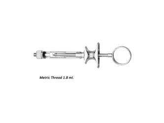 Brass Series Syringe manual aspirating Euro 1.8ml. metric