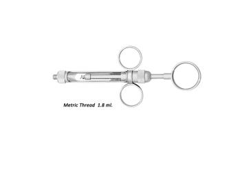 SS-2000 Syringe manual aspirating 3 ring 1.8ml. metric