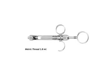 Brass Series Syringe manual aspirating 2 ring 1.8ml. metric