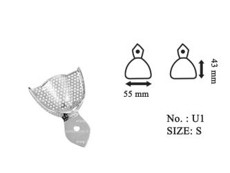 Impression tray children pattern perforated upper fig. 1, size S
