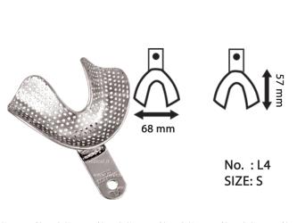 Impression tray edentulous perforated lower fig.4, size S