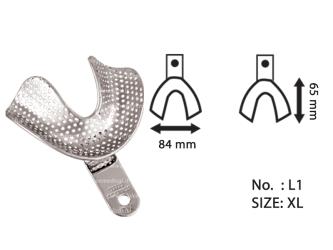 Impression tray edentulous perforated lower fig.1, size XL