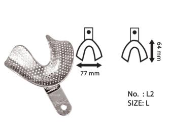 Impression tray edentulous perforated lower fig.2, size L