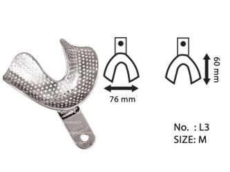 Impression tray edentulous perforated lower fig.3, size M