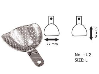 Impression tray edentulous perforated upper fig. 2, size L