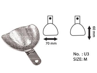 Impression tray edentulous perforated upper fig. 3, size M