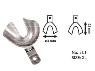 Impression tray edentulous solid lower fig.1, size XL