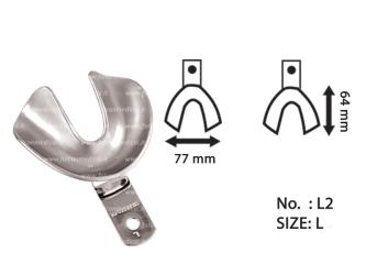 Impression tray edentulous solid lower fig.2, size L