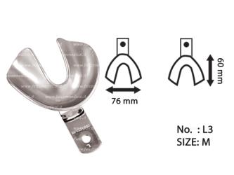 Impression tray edentulous solid lower fig.3, size M