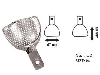 Impression tray anterior depressed perforated upper fig. 2, size M