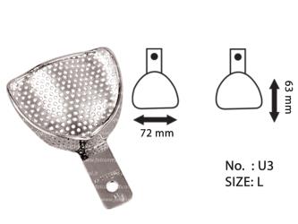 Impression tray anterior depressed perforated upper fig. 3, size L