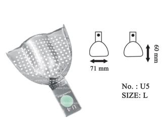 ID-Color Impression tray regular perforated upper fig. 5, size L