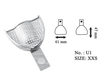 ID-Color Impression tray regular perforated upper fig. 1, size XXS