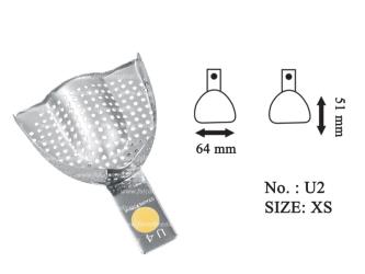 ID-Color Impression tray regular perforated upper fig. 2, size XS