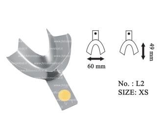 Impression tray regular solid lower fig. 2, size XS