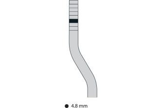 Osteotomo a baionetta Concavo per il rialzo del seno - inox - 4,8mm
