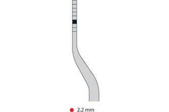 Osteotomo a baionetta Concavo per il rialzo del seno - inox - 2.2mm