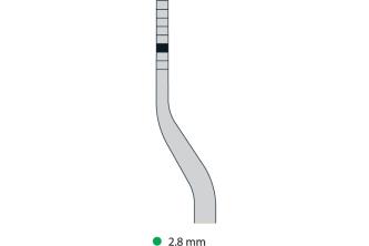 Osteotomo a baionetta Concavo per il rialzo del seno - inox - 2.8mm