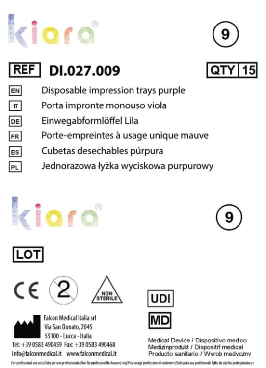Kiara P.I. monouso, Sup.XL - Fig.9 - Viola (15 pz + 1 manico)