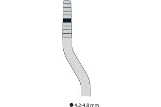 Osteotomo a baionetta per condensazione - inox - 4,2-4,8mm