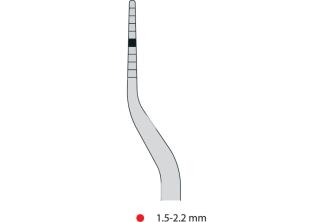 Osteotomo a baionetta per condensazione - inox - 1.5-2.2 mm