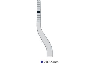 Osteotomo a baionetta per condensazione - inox -2,8-3,5 mm